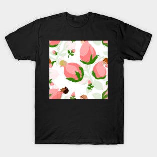 Sleeping Flower Bud Fairies - Shadowed Background T-Shirt